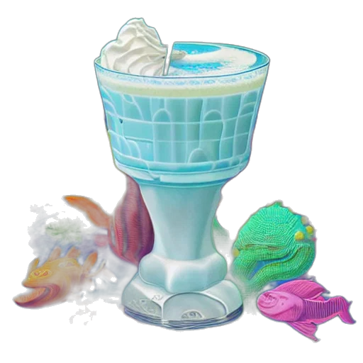 food, vaporwave, 3d render, photorealistic transparent PNG cut-out