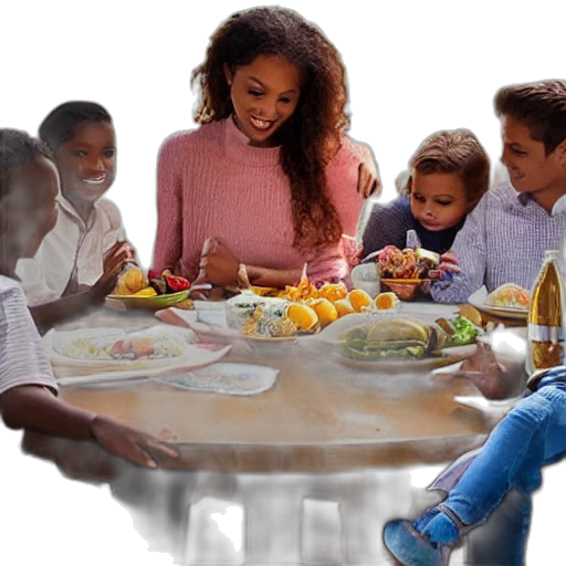 image, large, traditional, family transparent PNG cut-out