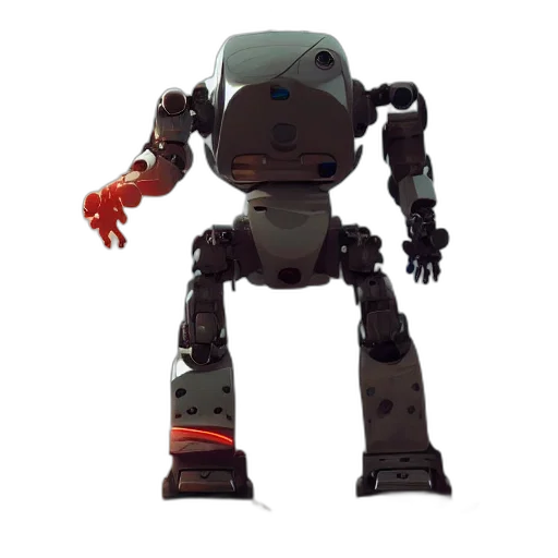robot, weapon, creature, staff transparent PNG cut-out