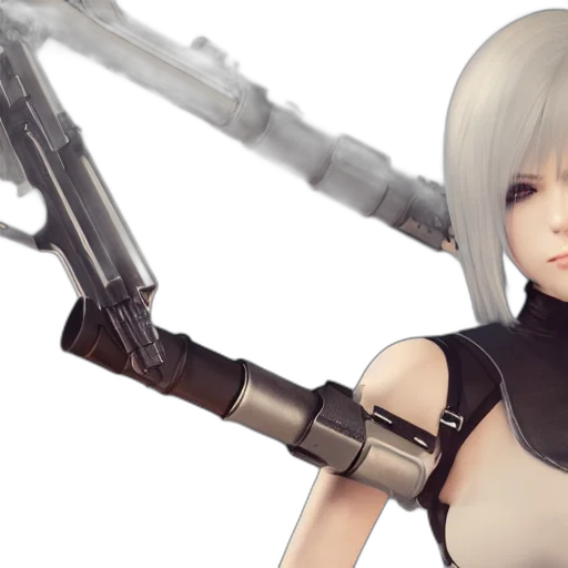 weapon, 3d render, concept art, cyberpunk transparent PNG cut-out