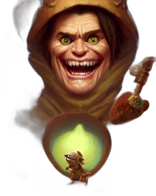 face, mask, staff, creature transparent PNG cut-out