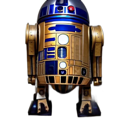 robot, 3d render, concept art, photorealistic transparent PNG cut-out