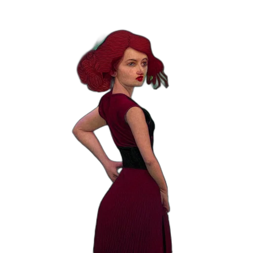 dress, hat, crown, staff transparent PNG cut-out