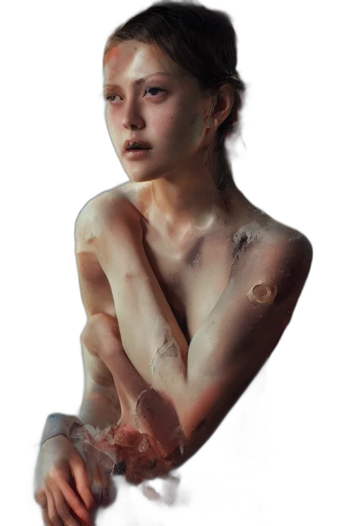 jewelry, face, dress, creature transparent PNG cut-out