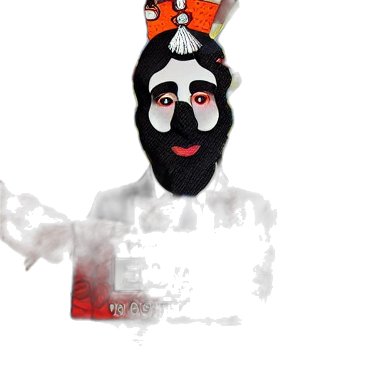 mask, crown, face, creature transparent PNG cut-out