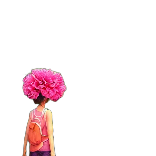 hat, flower, hair, dress transparent PNG cut-out