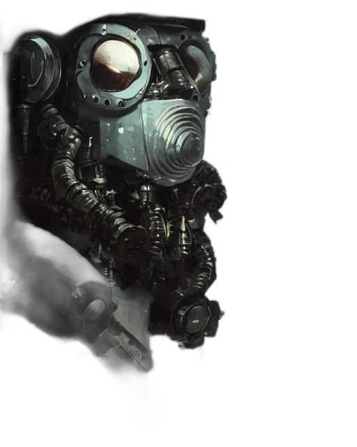 robot, mask, face, weapon transparent PNG cut-out
