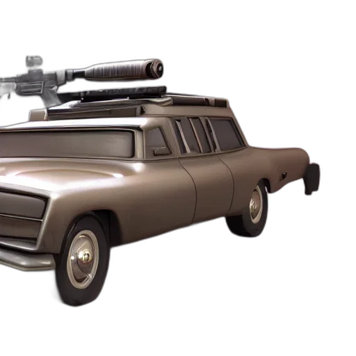 weapon, car, robot, 3d render transparent PNG cut-out