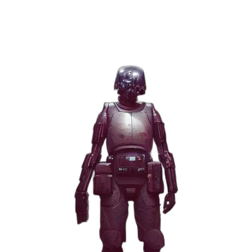 robot, creature, weapon, staff transparent PNG cut-out
