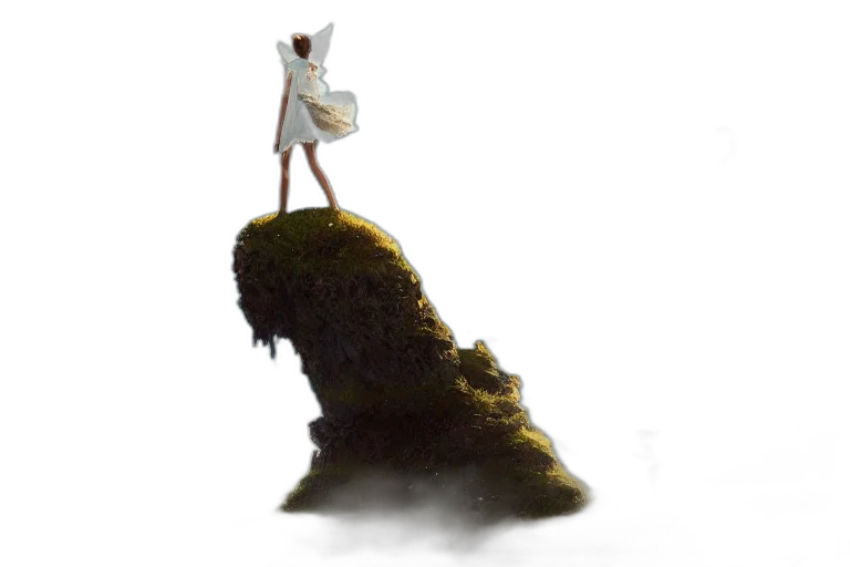 dress, creature, staff, animal transparent PNG cut-out