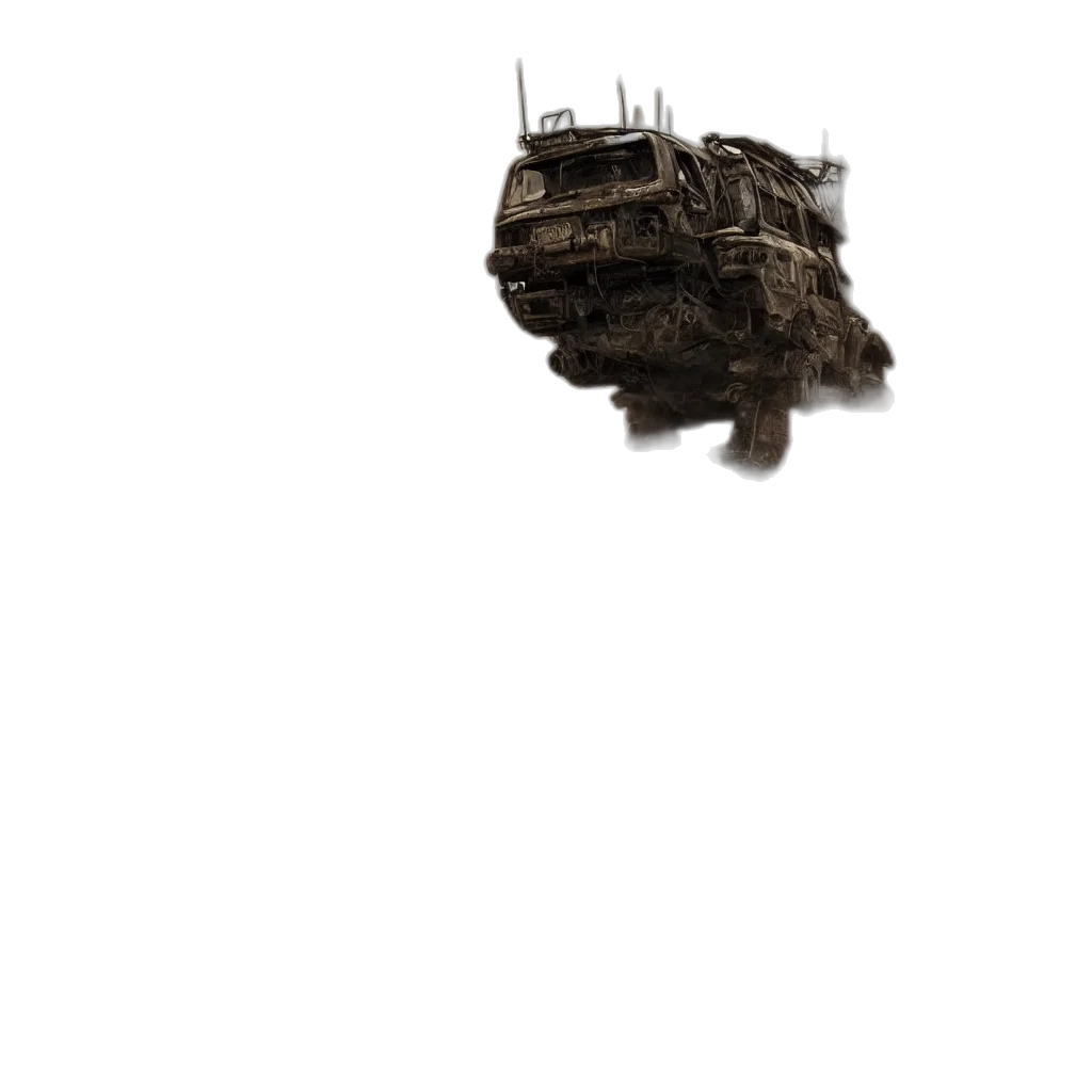 robot, car, building, crown transparent PNG cut-out
