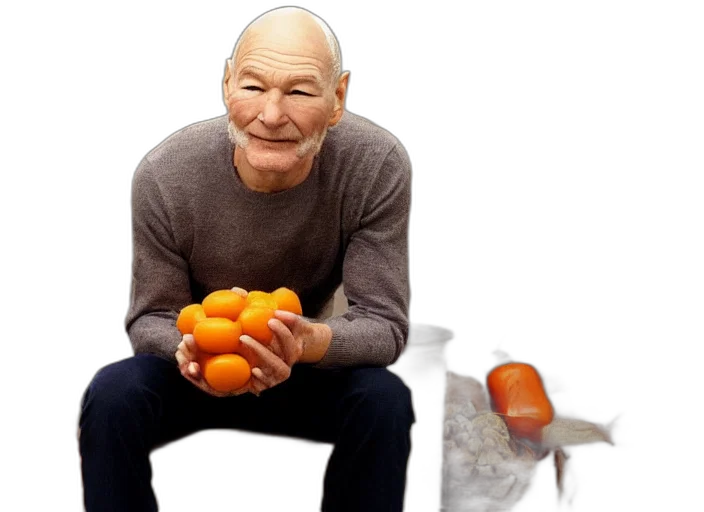 food, weapon, patrick, stewart transparent PNG cut-out