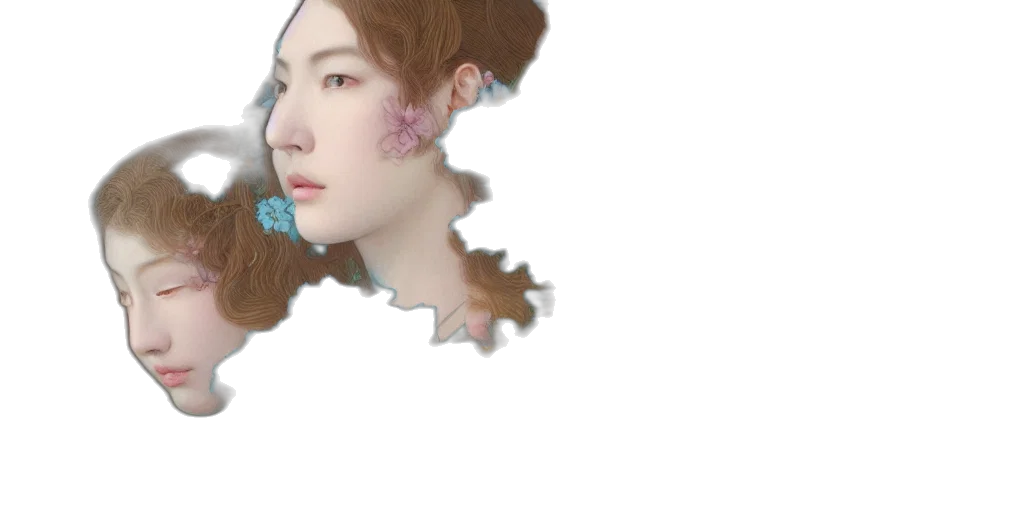 hair, face, crown, jewelry transparent PNG cut-out
