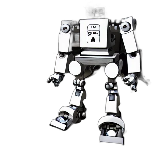 robot, 3d render, concept art, strongest transparent PNG cut-out