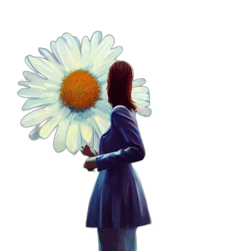 flower, dress, umbrella, staff transparent PNG cut-out