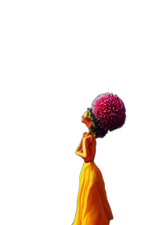 hair, flower, crown, dress transparent PNG cut-out