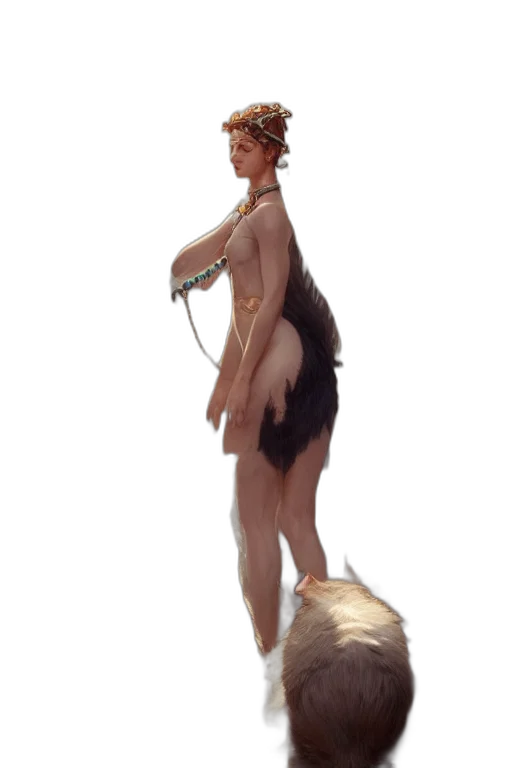 dress, staff, weapon, creature transparent PNG cut-out