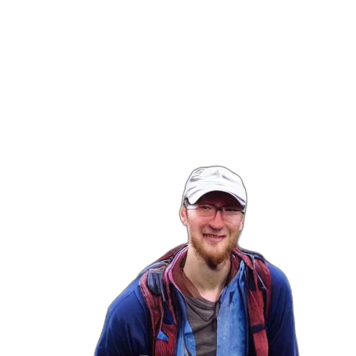 hat, jacket, staff, face transparent PNG cut-out
