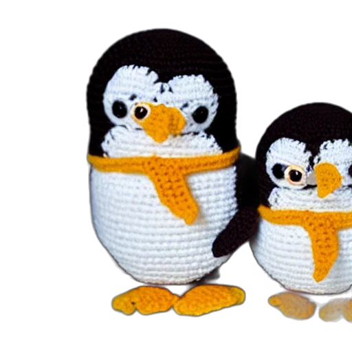 crocheted, penguins transparent PNG cut-out