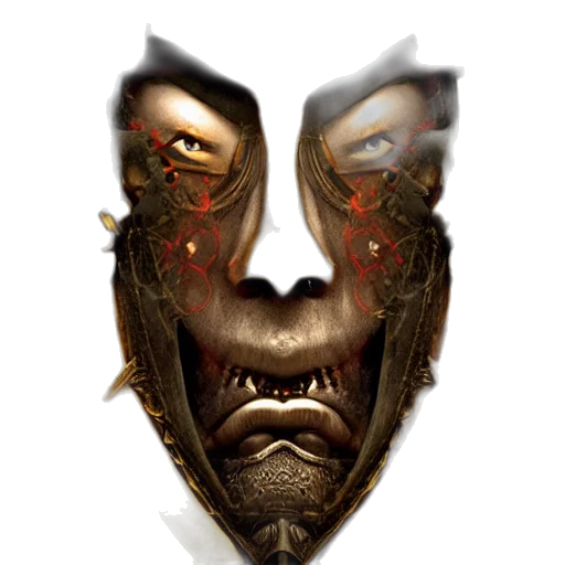 mask, face, creature, robot transparent PNG cut-out