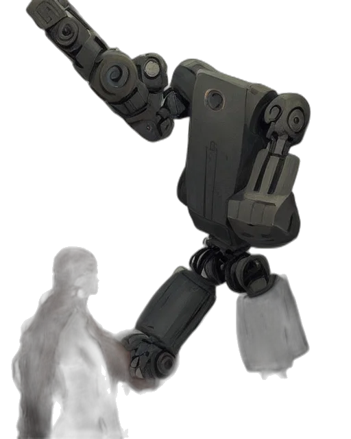 robot, weapon, staff, animal transparent PNG cut-out