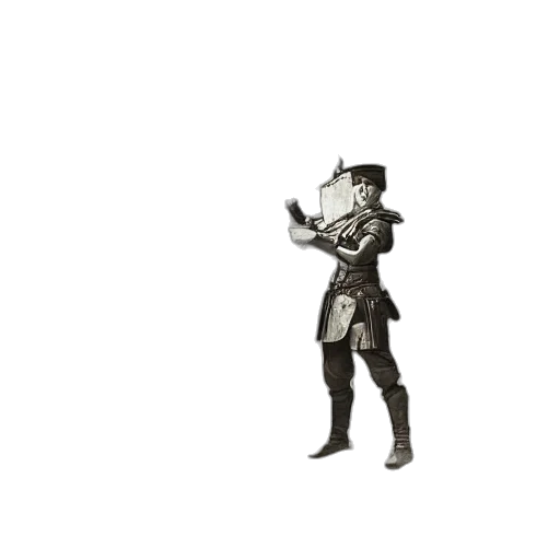 staff, hat, weapon, jacket transparent PNG cut-out