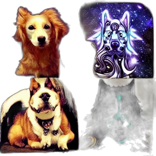 fantasy art, concept art, dog, god transparent PNG cut-out