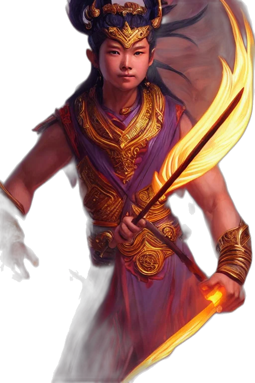 sword, staff, dragon, fantasy art transparent PNG cut-out