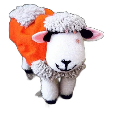 cute, little, sheep, using transparent PNG cut-out