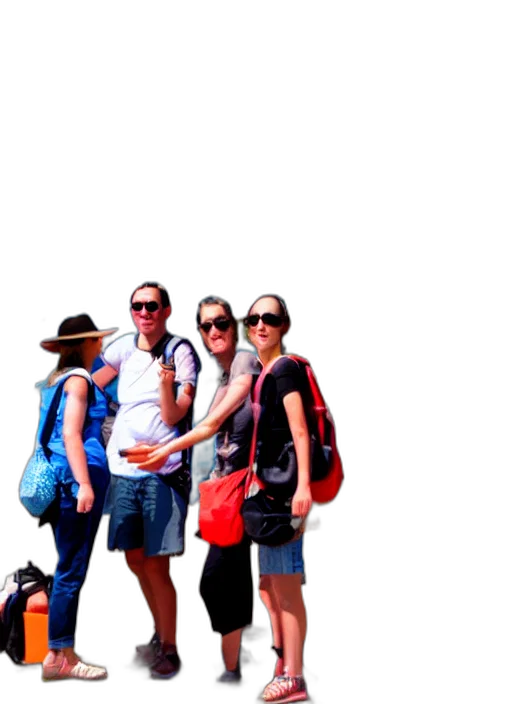 staff, umbrella, hat, bottle transparent PNG cut-out