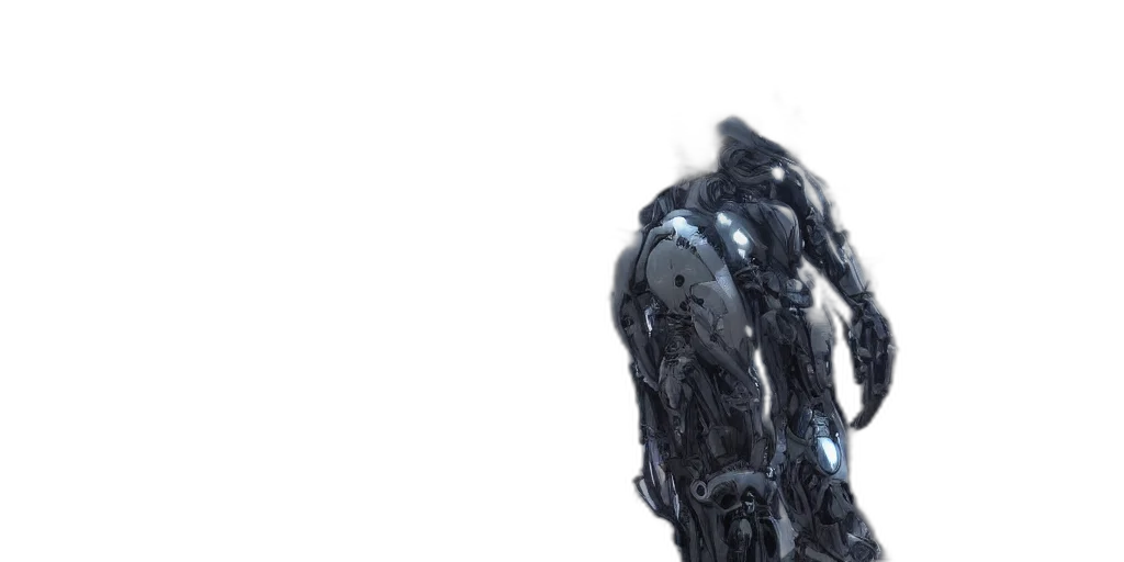 robot, creature, 3d render, concept art transparent PNG cut-out