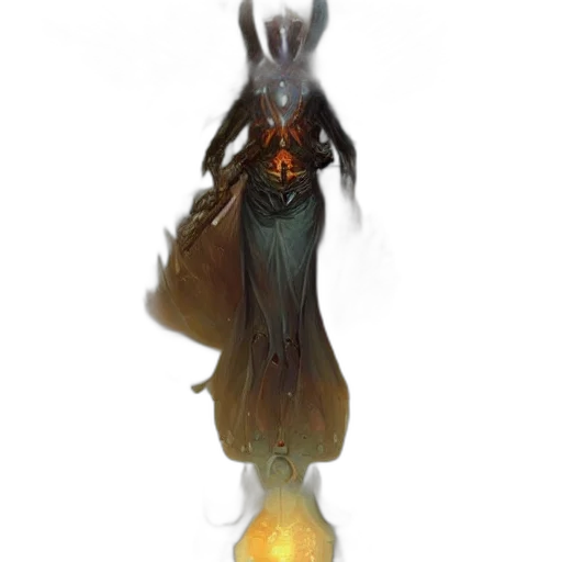 staff, creature, dress, dragon transparent PNG cut-out
