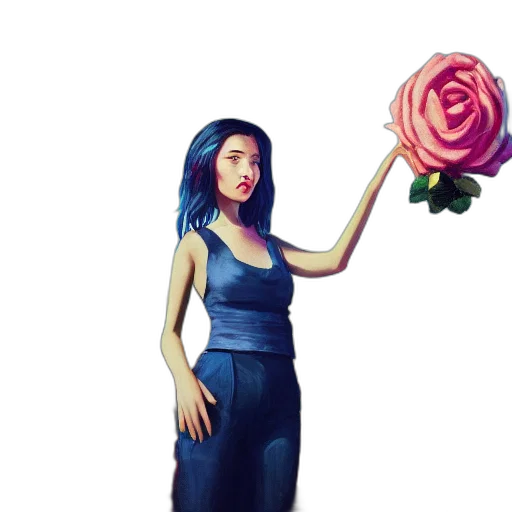 dress, flower, concept art, pixel art transparent PNG cut-out