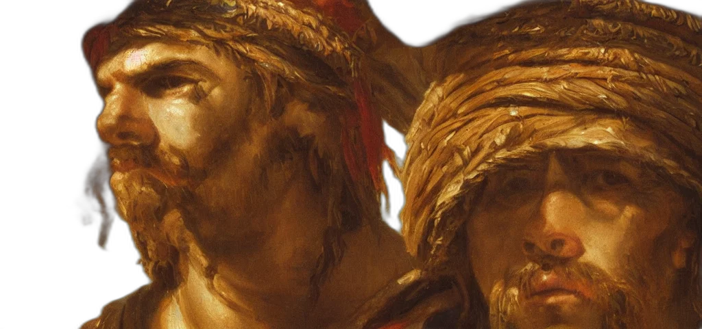 photorealistic, adriatic, solemn, headhunter transparent PNG cut-out