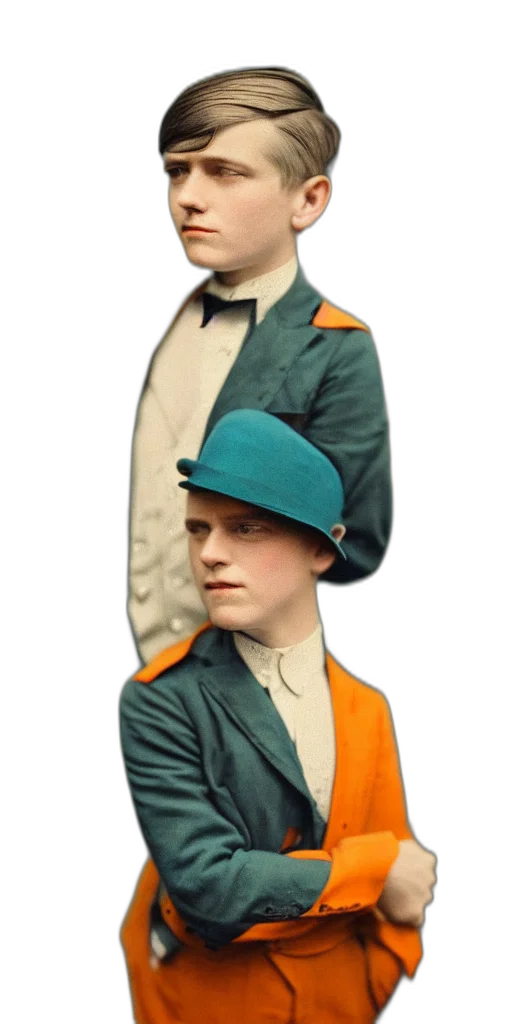 hat, staff, jacket, face transparent PNG cut-out