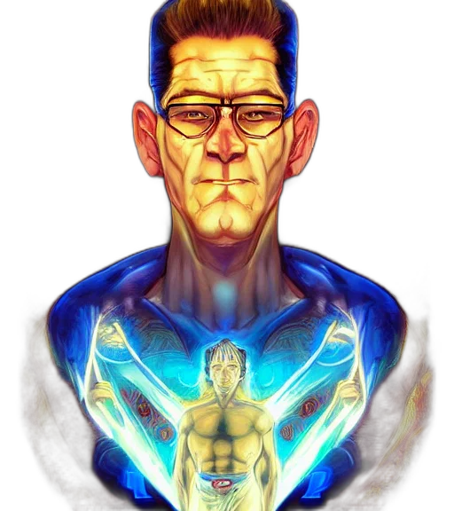 face, robot, jacket, comic book art transparent PNG cut-out