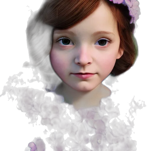 face, crown, flower, dress transparent PNG cut-out
