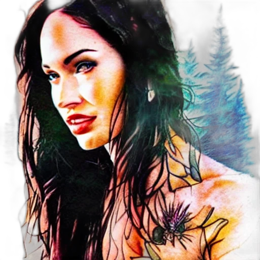 photorealistic, fantasy art, comic book art, watercolor transparent PNG cut-out