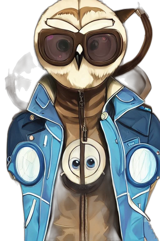mask, jacket, staff, robot transparent PNG cut-out