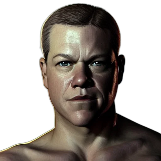face, photorealistic, 3d render, comic book art transparent PNG cut-out