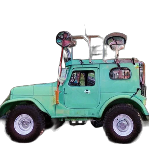 car, robot, weapon, 3d render transparent PNG cut-out