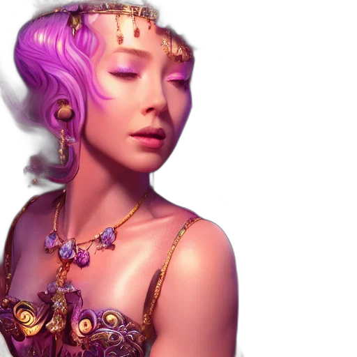 jewelry, crown, fantasy art, cyberpunk transparent PNG cut-out