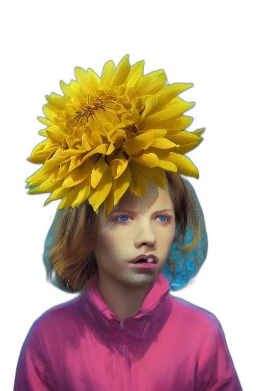 flower, crown, face, hat transparent PNG cut-out