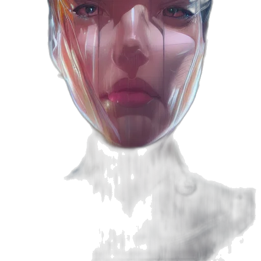 face, mask, robot, creature transparent PNG cut-out