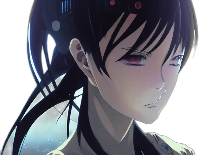 face, anime, comic book art, concept art transparent PNG cut-out
