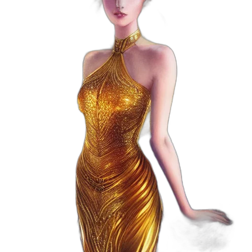 dress, jewelry, fantasy art, concept art transparent PNG cut-out
