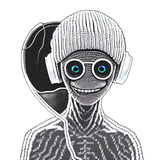 robot, mask, jacket, creature transparent PNG cut-out