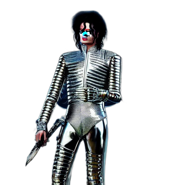 jacket, robot, sword, concept art transparent PNG cut-out