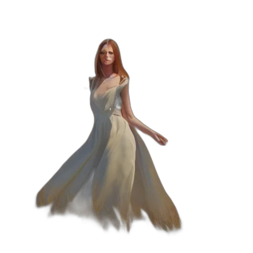 dress, creature, staff, jewelry transparent PNG cut-out