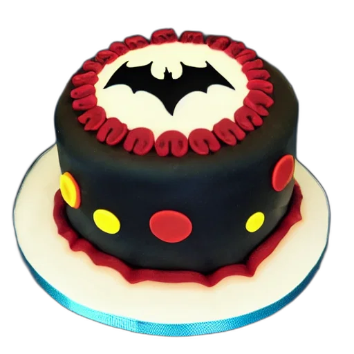 3d render, bat, birthday, cake transparent PNG cut-out